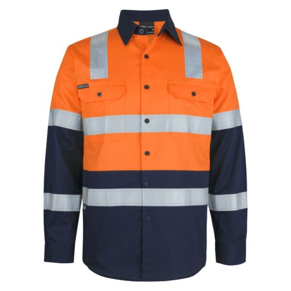 Hi Vis (D+N) Long Sleeve 150G Level 3 Work Shirt Thumbnail