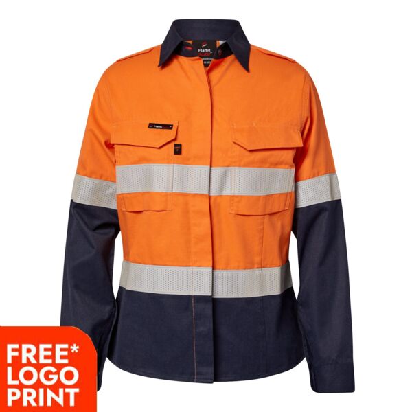 Womens HRC2 Open Front Shirt Long Sleeve Thumbnail