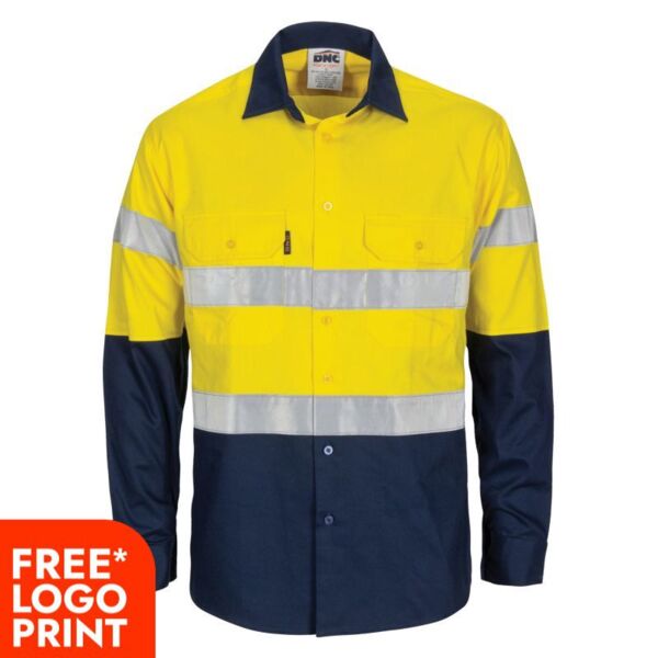 Mens Cool Breeze T2 Vertical Vented Cotton Long Sleeve Shirt with Gusset Sleeve Thumbnail