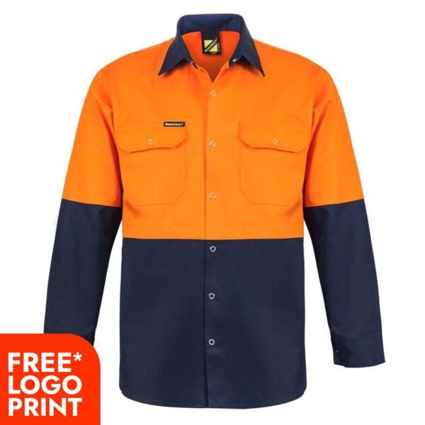 Mens Two Tone Long Sleeve Shirt With Studs Thumbnail